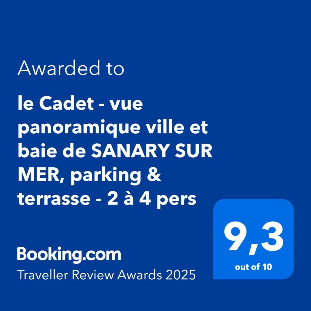 Le Cadet - Vue Panoramique Ville Et Baie De Sanary Sur Mer, Parking & Terrasse - 2 A 4 Pers Extérieur photo
